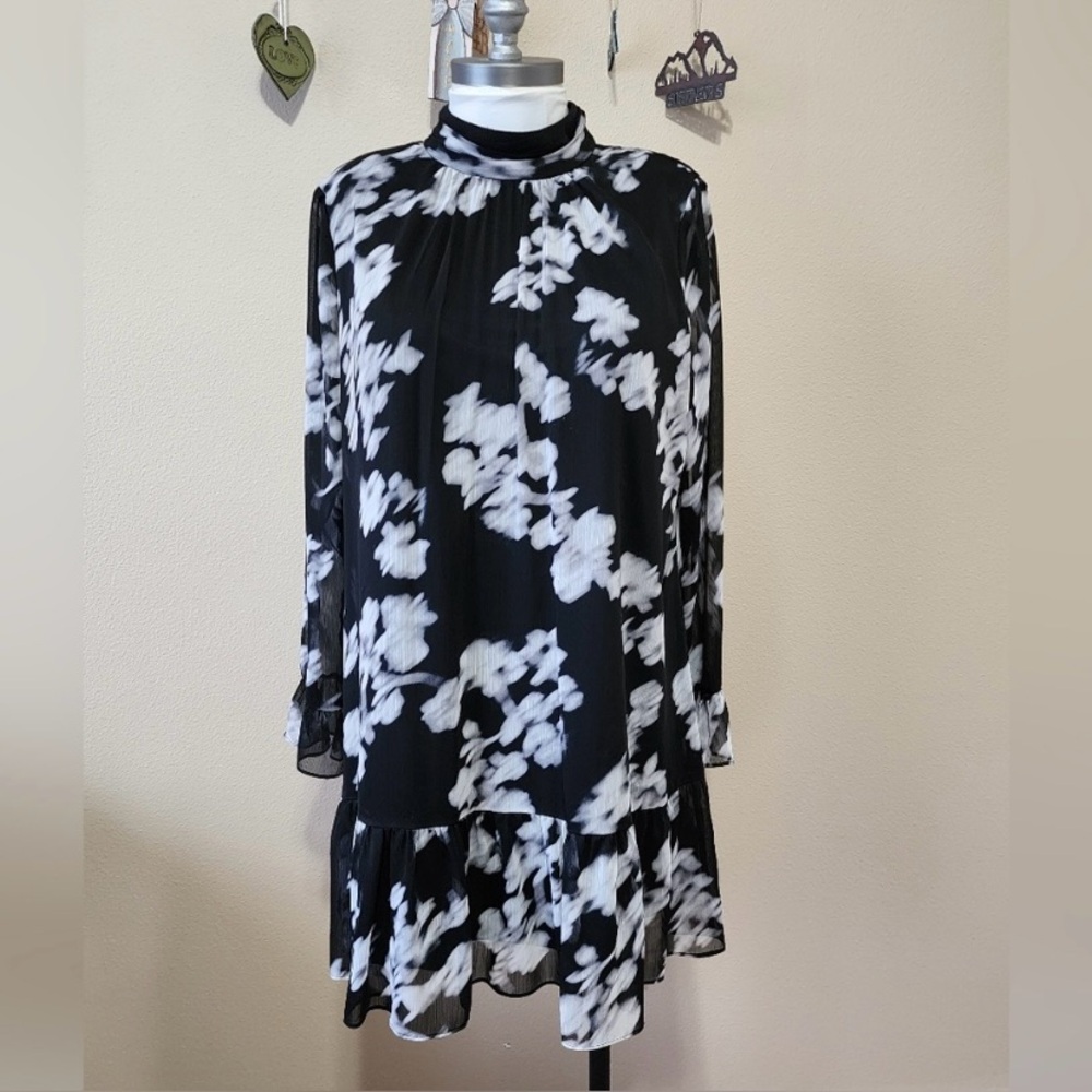 WD2.  Calvin Klein black print dress